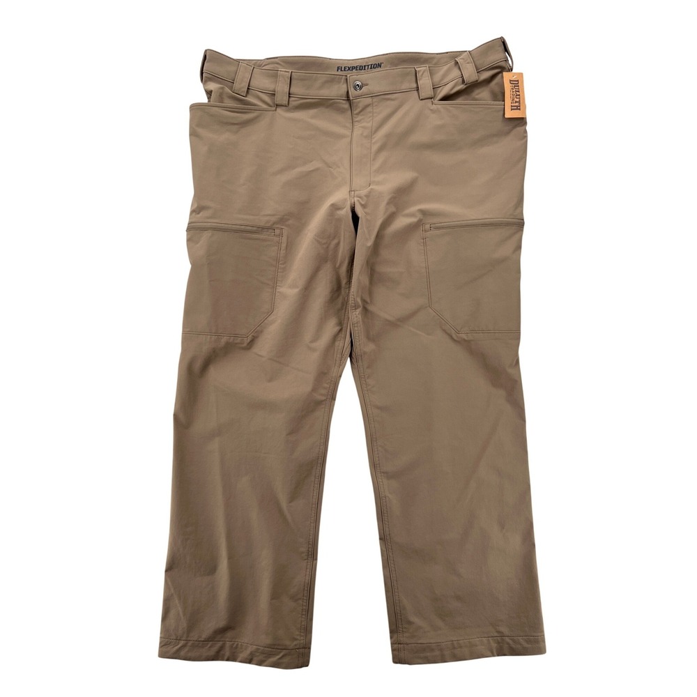 NEW Duluth Trading Flexpedition Cargo Pants‎ Men 46x32 Brown Utility Stretch